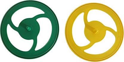Dependable Industries inc. Essentials 2-Pack 10 Inch Aerodynamic Flying Discs – Lightweight Plastic Throwing Disc for Outdoor Play and Dog Fetch, Assorted Colors
