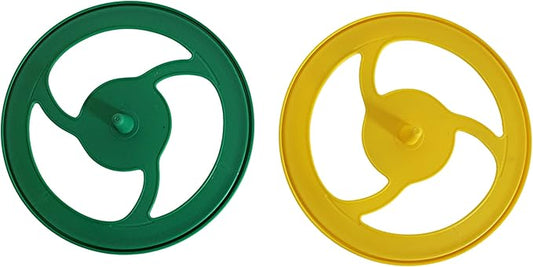 Dependable Industries inc. Essentials 2-Pack 10 Inch Aerodynamic Flying Discs – Lightweight Plastic Throwing Disc for Outdoor Play and Dog Fetch, Assorted Colors