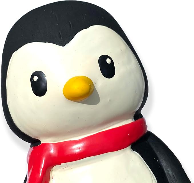 WantChew Latex Dog Squeaky Chew Toy Chrismas Series (Black Penguin)