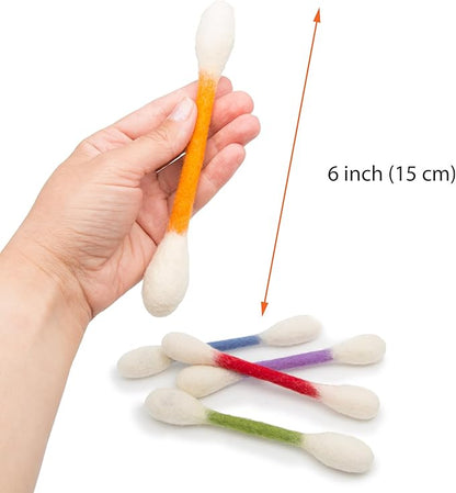 Glaciart One Swabs Cat Toys with Catnip - 6 Pk | Durable for Chew, Cute Cat Toys Interactive Kitty for Boredom, Exercise, & Play | Filled w/Organic Catnip for Anxiety & as Digestive Aid | Gift Idea