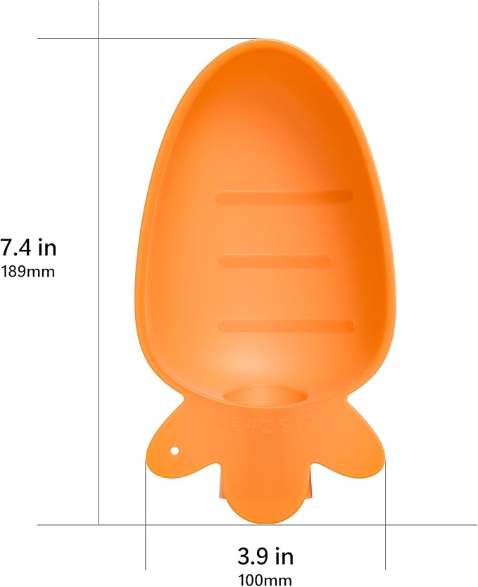 Li & Zhao Portable Dog Water Bottle Dispenser - Leak Proof Portable Water Bowl for Dog Foldable Carrot Water Bowl Travel Silicone Pet Dispenser for Puppy Cats Pets Outdoor Walking, Hiking, Travel