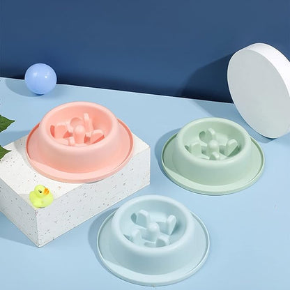 Dog Slow Feeder Round Bowl Interactive Fun Shape Bowls Bloat Stop Choking for Small Dogs