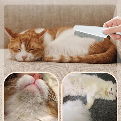 Pet Hair Comb, 2026 New Multifunctional Pets Grooming Comb for Knots Crust Floating, Stainless Grooming Massage Dual-Sided Comb for Small Dogs Puppies (White)