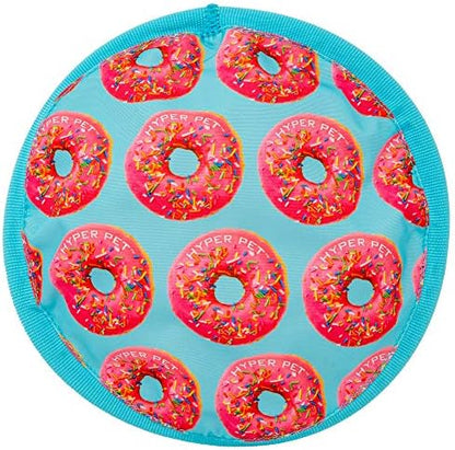 Hyper Pet Flippy Flopper Flying Disc Soft Dog Toy, 9 Inches, Donut Design by HyperPet