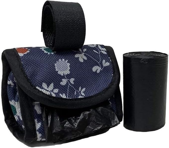 FiveStarPet Purse Style Dispenser with 2 Rolls Made in USA Easy Open Poop Bags Dog Waste Bags (Daisy)