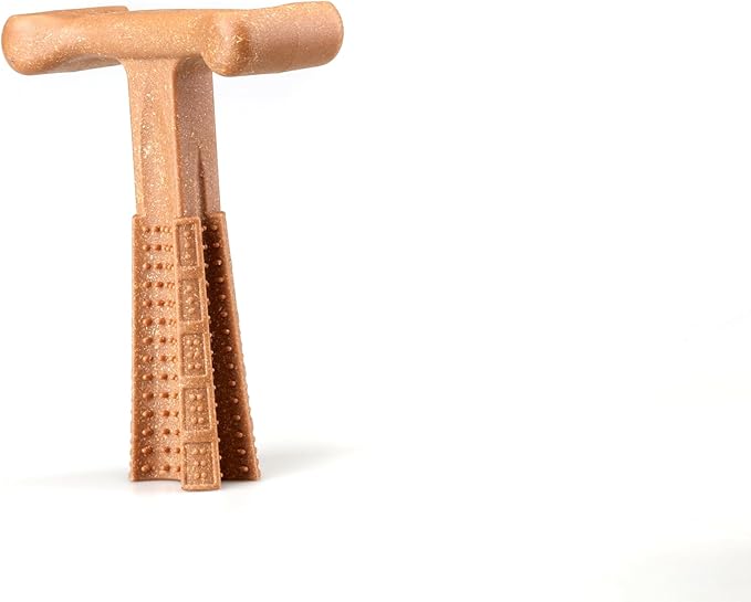 Small T-Bone Dog Chew Toy, Bamboo Fiber & Nylon, Durable Long Lasting Dog Chew for Aggressive Chewers, Small Breed, Non-Splintering (Small - 4")