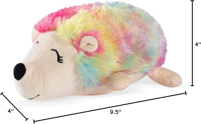 FRINGE STUDIO Rainbow Hedgehog-Plush Dog Toy (289356), Multicolor