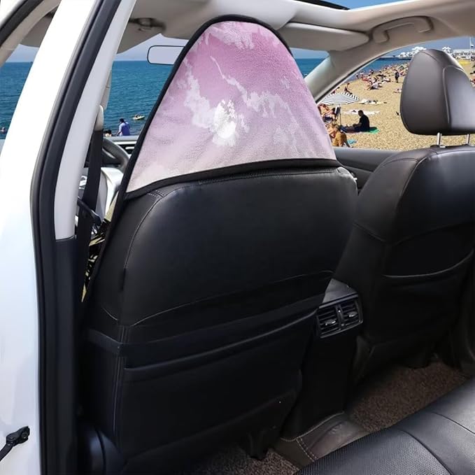 Coldinair Palm Tree Sunset Waterproof Towel Car Seat Covers,Beach Sweat Car Seat Protector Front Seats Only Universal Fit for Trucks