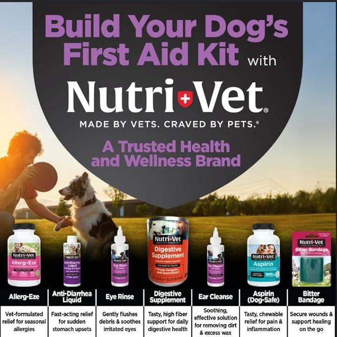 Nutri-Vet Ear Cleanse for Dogs, Liquid Ear Cleanser with Soothing Aloe and Salicylic Acid, Removes and Cleans Wax, Dirt, and Debris, Deodorizes, and Itch Relief, Gentle Veterinarian Formulated, 8oz