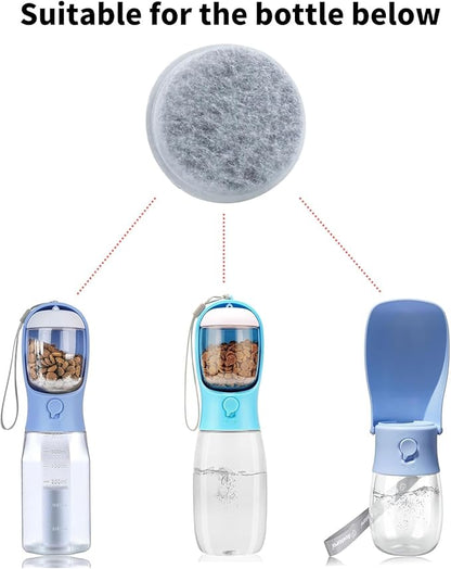 Filter For Dog Water Bottle,Activeted Carbon Filter Element,Change the Filter and Get a Replacement