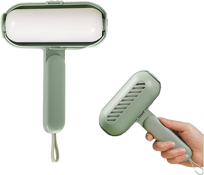 Reusable Lint Roller - Washable Pet Hair Remover that Never Needs Sticky Sheets, Powerful Gel Brush for Dog & Cat Hair on Furniture, Couch, Carpet, Bedding, and Car Upholstery