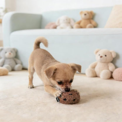Dog Chocolate Cookies Toys, Plush Chew Squeaky Toy for Small & Medium Dogs, Funny Dogs Gifts Dog Party Toys