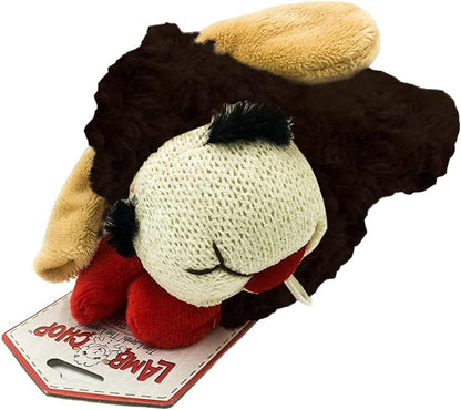 Multipet X-Small Mini Lamb Chop Black 6" | Small Lamb Chop Dog Toy | 6 Inch Small Dog Toy Lamb Chop Squeaker Toy | Officially Licensed (Black, 6")