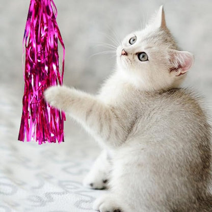 balacoo 30 Pcs Cat Teasing Replacement: Cat Interactive Tassel Teasing Stick Replacement Teaser Refills for Indoor s
