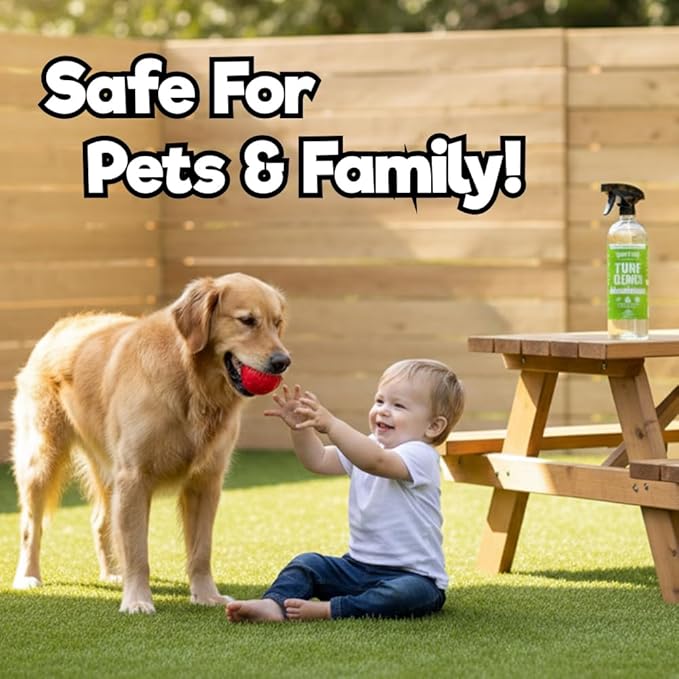 Paws and Play Turf Cleaner for Pet Urine Outdoor and Indoor | Artificial Grass Dog Urine Cleaner That Cleans and Deodorizes Pet Waste on Fake Grass For Dogs - 32 Fl Oz (Single)