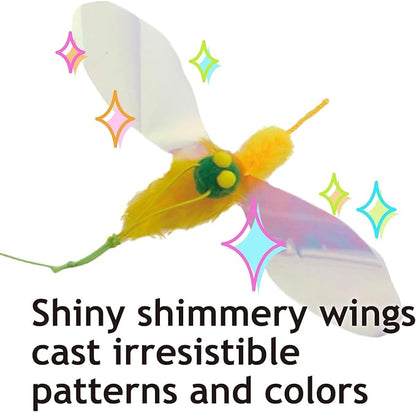 NECOICHI Crinkly Critters Bouncy Bee Adjustable Cat Wand No.1 Selling Cat Toy in Japan