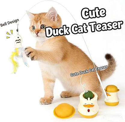 Cat Toy with Feathers, Jumps and Spins, Two Modes, Suitable for Indoor, Home, Sofa Corners, Furniture, Floors, Travel Play, enriching Your Cat's Life, and Outdoor use.