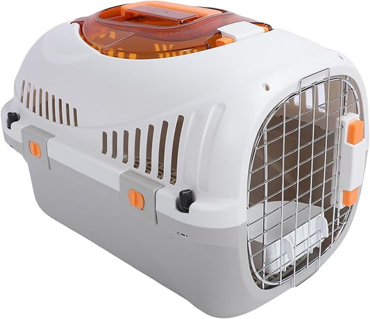 Plastic Pet Dog Carrier Travel Transport Box, Large Space for Carrying Pets, Airline Approved Cat and Dog Travel Box, Backpack Pet