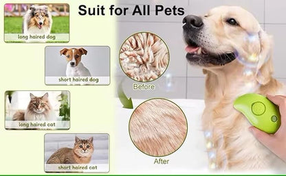 2024 Multifunctional Pet Grooming Brush - 3-in-1 Detangling and Massage Comb for Removing Loose Hair from Cats and Dogs (Banana) (Banana)