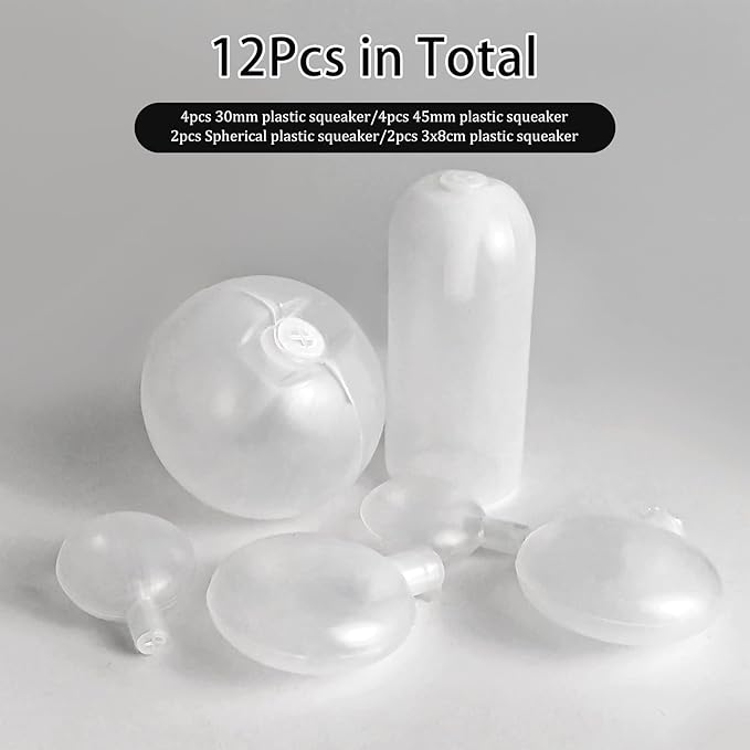 WishLotus Plastic Replacement Squeakers for Dog Toys, Toy Noise Maker Insert Replacement for Repairing Old Toys & Sound Again Pet Supply (30 * 80mm,4pcs)