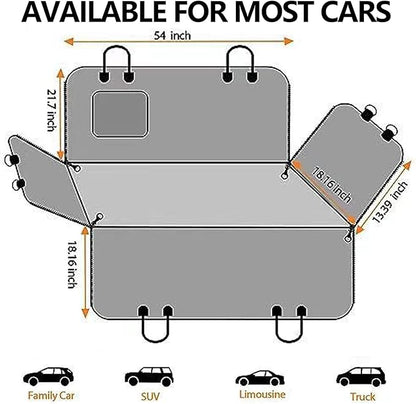 Dog Car Seat Cover for Pets Waterproof Seat Cover Hammock Scratch Proof Nonslip Back Seat Pet Bed Mat for Travel Durable Soft Back Seat Covers for Cars Trucks and SUVs (23.5 x 51 inch)