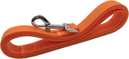 TAIAN 4FT/5FT/6FT Strong Dog Leash, Nylon Dog Leashes for Small Medium Large Dogs (5/8 in x 5 ft, Orange)
