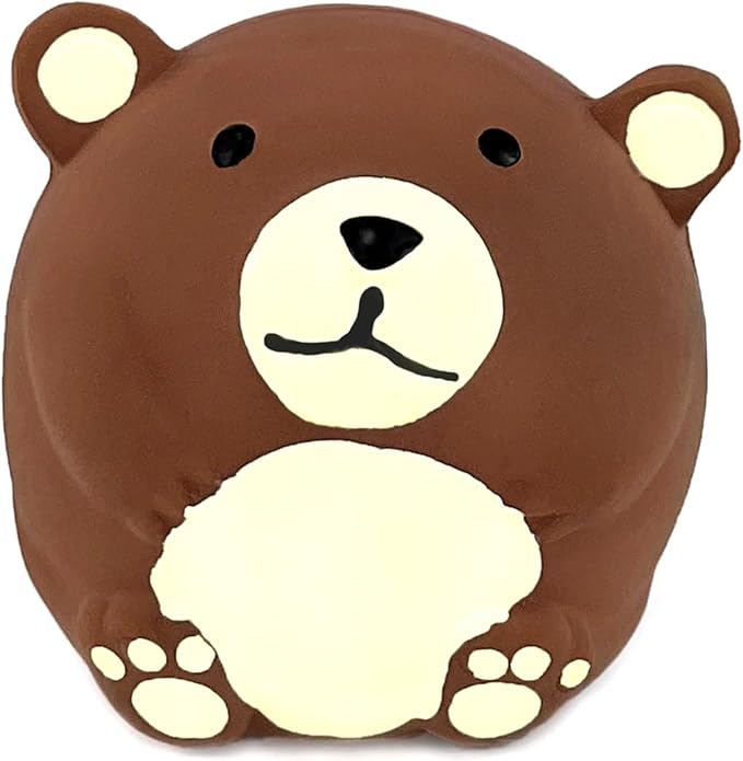 CHIWAVA 4 Pack Squeak Latex Dog Toy Funny Brown Bear Sets Pet Interactive Play for Small Dogs