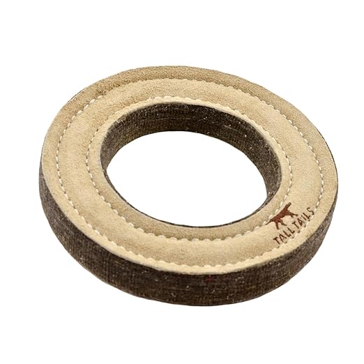 Tall Tails Ring Natural Leather Fetch Toy for Dogs