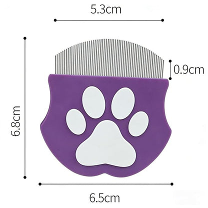 Pet Detangling Flea Comb, Dog Facial Eye Comb, Stainless Steel Tear Stain Remover, Round-Head Grooming Comb for Dog Cat (Light green)
