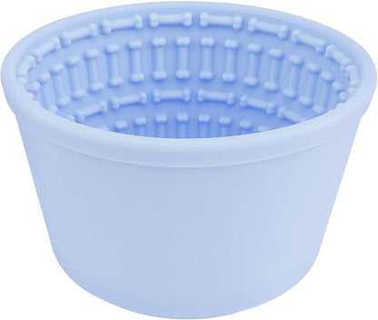 Slow Feeder Bucket, Dog Feeding Bucket, Dog Lick Bowl, Dog Lick Pad with Anti Skid Suction Cup Large Volume Slow Feeder Dog Bowl Portable Slow Feeder Dog Bowl Suitable for Dogs (Sky Blue)