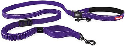 EzyDog Road Runner Hands Free Dog Leash – Waist Leash for Dog Walking, Jogging and Running with Zero Shock Bungee, Reflective Stitching, and Adjustable Waist (Purple)