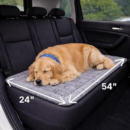 Dog Bed for Back Seat - Comfortable, Padded, Non-Slip Design for Car, Truck, RV, Van - Ideal for Travel - Durable & Easy to Clean - Universal Fit for Most Vehicles - 54" L x 24" W