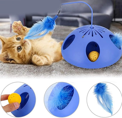 for Toys Funny Kitten Wand Relieve Boredom for Self for Play Toys Feather Hide&Seek with Electric Toys