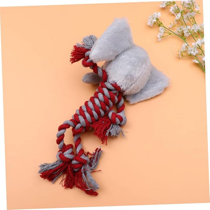 Pet Woven Cotton Rope for Dogs Plush Chew Resistant Educational Playing for Teeth Cleaning Boredom Relief and Interactive Fun