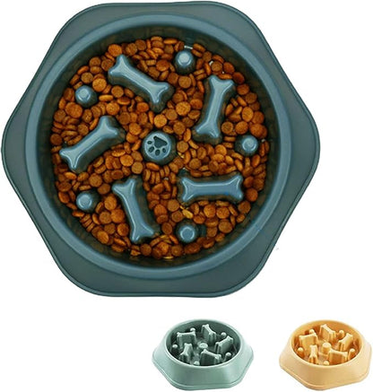 Slow Feeder Dog Bowl,Anti Gulping Healthy Eating Interactive Bloat Stop Fun Alternative Dog Slow Food Feeding Pet Bowl,