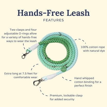 Spring Green Hands-Free Rope Leash