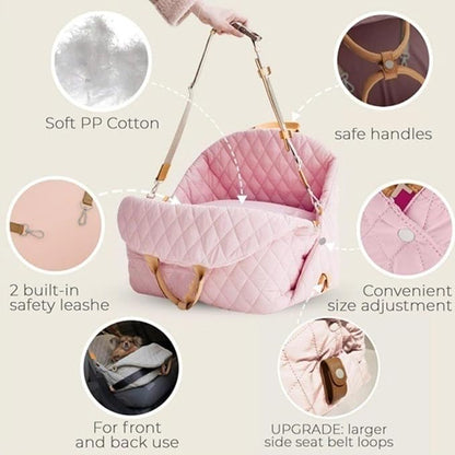Convertible Pet Carrier for Dog with Antislip Base and Rings Travel Bed Storage Bag Durability Antislip Base Carriers