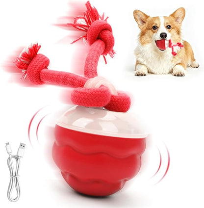 2026 New Interactive Dog Toys, Automatic Moving Dog Ball for Small/Medium/Large Dogs, Interactive Smart Rolling Dogs Toy Ball with Light Up to Keep Them Busy(Red)