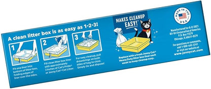 JONNY CAT Litter Box Liners, Heavy Duty Drawstring Liners, Pack of 4 Boxes, 5 Liners per Box, 3 FT X 18 IN, Tear Resistant