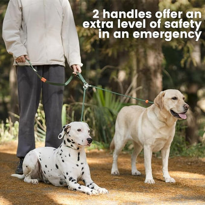 Howgo Slip Lead Leash 2 Dogs, Tangle-Free 360 Swivel(MintGreen,No Handle) - Image 2