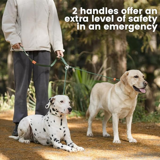Howgo Slip Lead Leash 2 Dogs, Tangle-Free 360 Swivel(MintGreen,No Handle) - Image 2