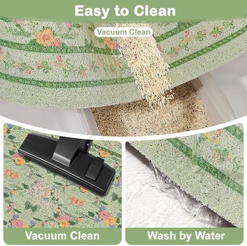 Unicorn Catcher 40"x30" Cat Litter Mat Non-Slip Washable Litter Box Mat - Image 5