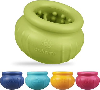 Wobbly Dog Enrichment Lick Toy, Stuffable Frozen Lick Bowl to Keep Dogs Busy, Long-Lasting Interactive Treat Dispensing Dog Toy, Silicone Fetch Catch Chew Toy(Green,S)