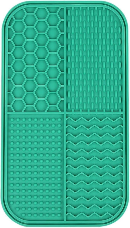 Pet Placemat, Silicone Slow Feeder Mat for Cats and Dogs - Lick Mat & Food Pad with Non-Slip Base for Mess-Free Eating, Stress Relief, and Portion Controlv(4)