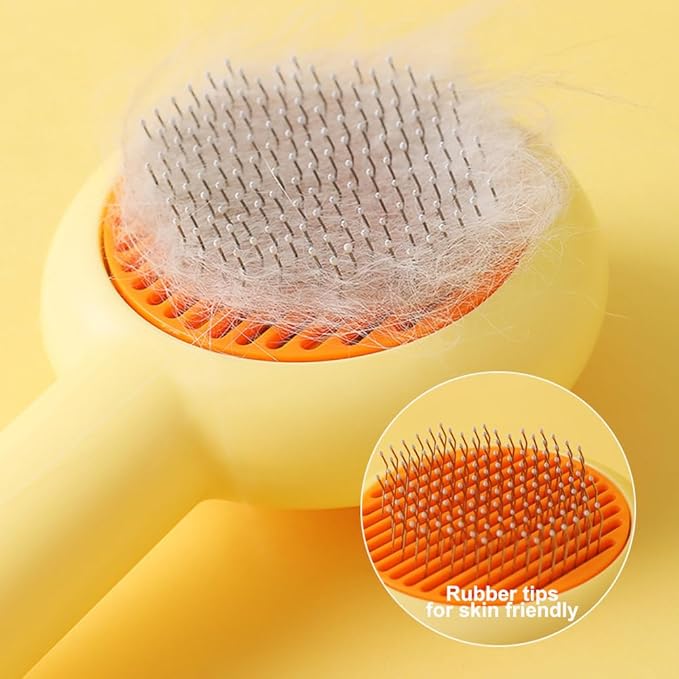 Cat Brush for Short or Long Haired Cats Dogs Rabbits, Cute Pet Brushes with Release Button for Massage and Removes Loose Fur, Dog Hair Brush Cat Grooming Deshedding Brushes