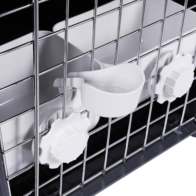 Generic Travel Dog Crate Pet Box Length 33in/Width 21.6in/Height 25.2in Dogs Kennel with Handle & Metal Door Plastic Dog Carrier for Indoor Outdoor Puppies Kittens