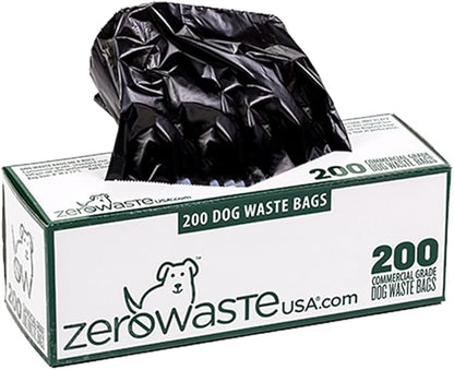 Zero Waste USA 4,000 Premium Dog Waste Station Refill Roll Bags - Up to 40% thicker & stronger than competitor bags - Guaranteed to fit any commercial roll bag dispenser (20 rolls of 200 bags)