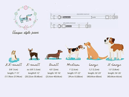 Unique style paws Dog Collar Metal Buckle Pizza Collar Gift Durable Cute Collar for Small Medium Large Boys Girls Dogs