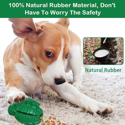 Unique Dog chew Toys for Aggressive chewers Large Breed Indestructible, Life Time Gurantee Ultra Durable Tough Chew Teething Toys for Puppy Medium Dogs Dental Care Ball Green