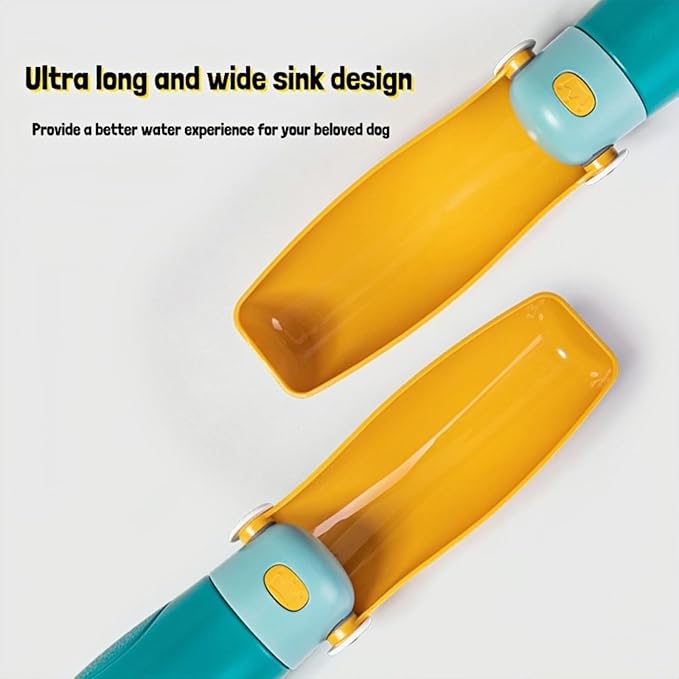 Dog Water Bottle Portable Leak Proof Water Dispenser for Pet Puppy Travel Foldable Water Bottle Cats Walking Hiking Travel Food Grade Plastic-Black 9 oz